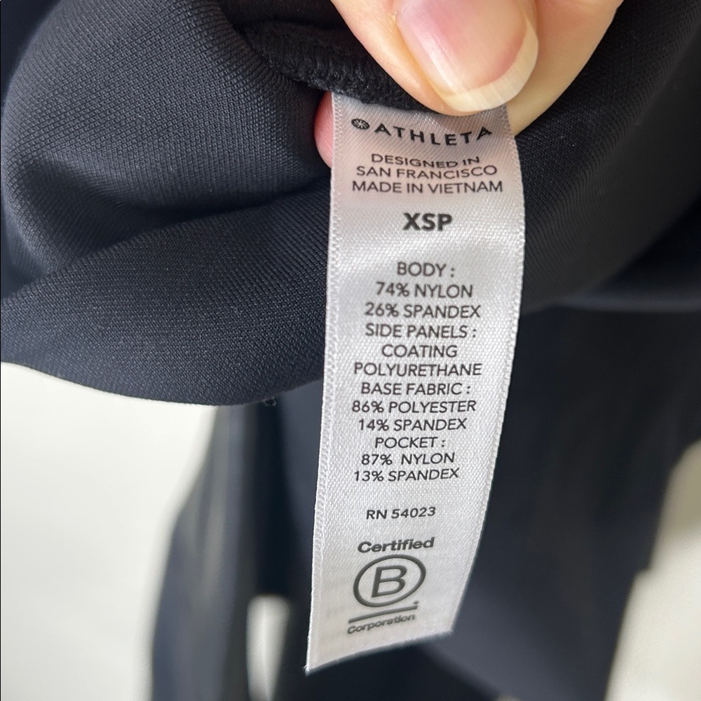 Athleta Delancey Shine Moto Tight Leggings | Black  #631745 Size XSP - Picture 16 of 16